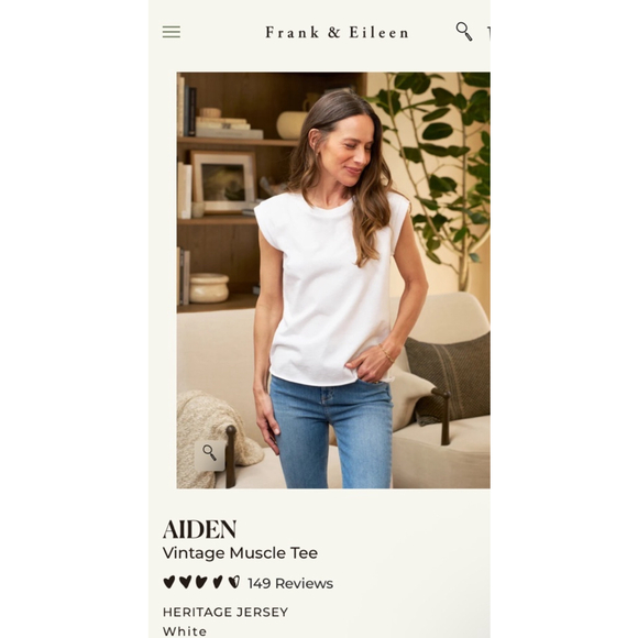 Frank & Eileen Tops - New Frank & Eileen White Muscle Tee Sz L